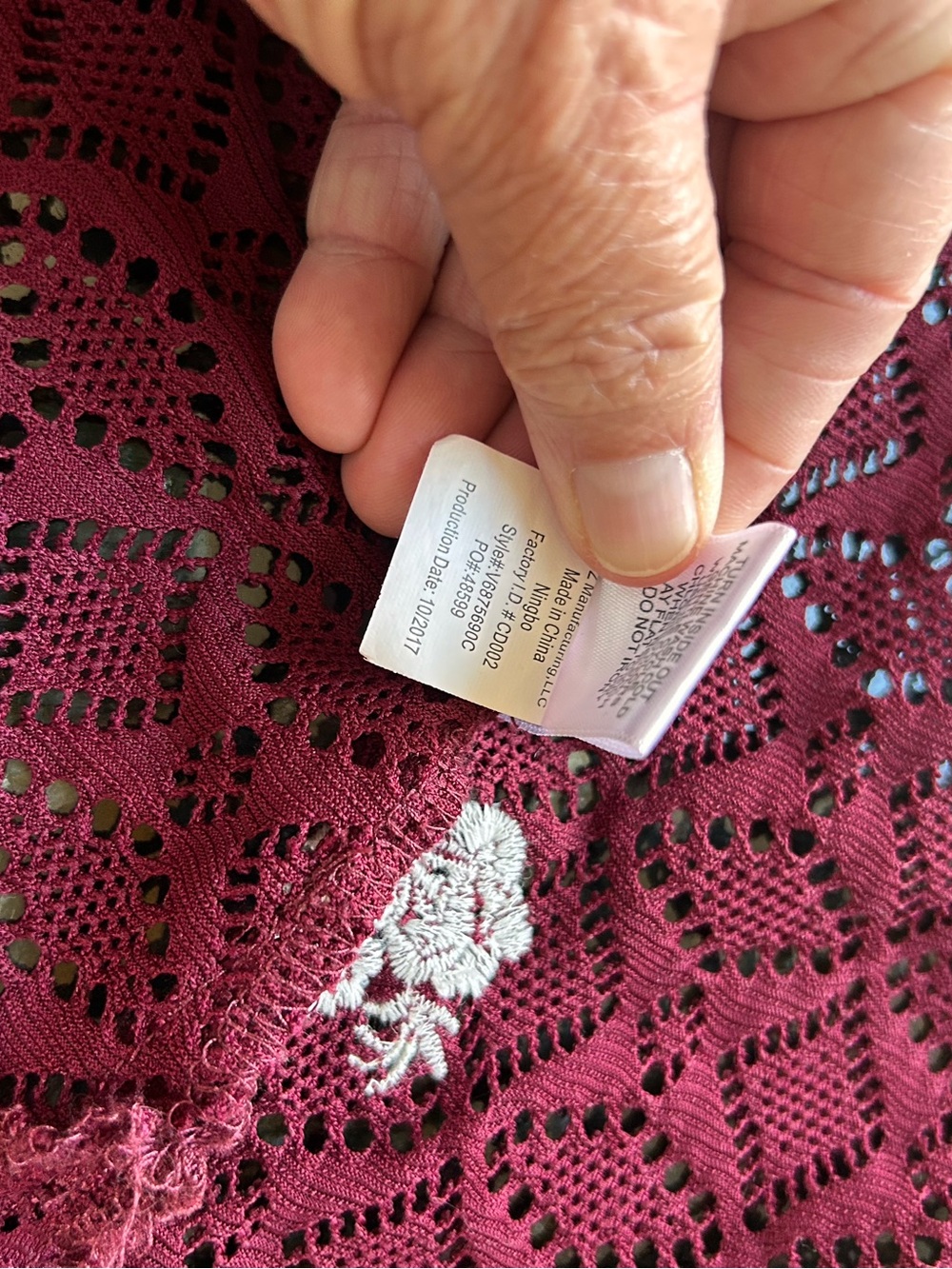 Beautees Crocheted Embroidered Vest. Racerback. Festival. Western. Dark romantic - Picture 7 of 8